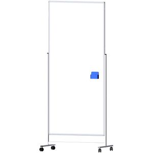 Verrijdbare scheidingswand whiteboard - Dubbelzijdig magnetisch - 200x - IVOL