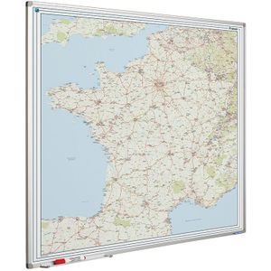 Whiteboard landkaart - Frankrijk wegenkaart - Smit Visual