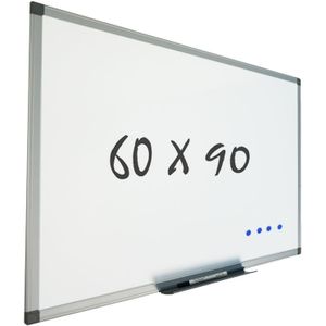 Whiteboard voor wandmontage - Magnetisch - 60x90 cm -