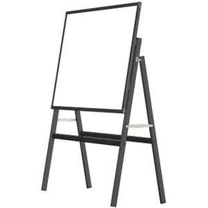 Whiteboard op statief - Magnetisch - 150x120 cm - Zwart - IVOL