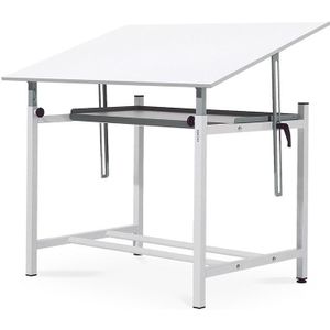 Professionele tekentafel met legplank - Verstelbaar - Blad 100x150 cm - Rocada