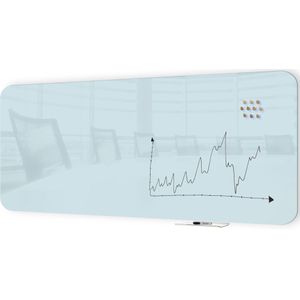 Smit Visual design glassboard 88x180 cm - Ice Blue - Smit Visual