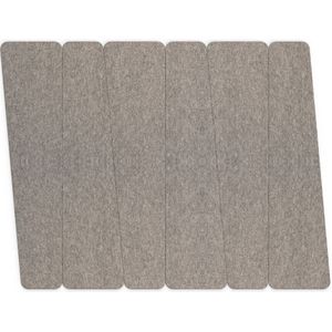 Akoestische wandpanelen Trapezium - 30x120cm - Donkergrijs - 6 stuks - Smit Visual