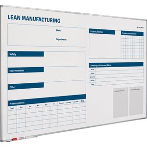 Whiteboard Productie verbeterbord - 90x180 cm - Smit Visual