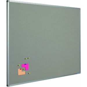 Prikbord grijs vilt - Aluminium softline profiel - 45 x 60 cm *VOORRAA - Smit Visual