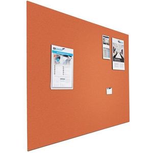 Prikbord bulletin - Zwevend - 120x200 cm  - Oranje - Smit Visual