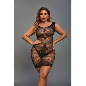 Sexy Curvy Jurkje - Zwart - Queen Size