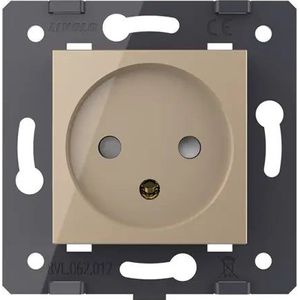 Livolo | Goud | SR | Module | Wandcontactdoos | Zonder randaarde -