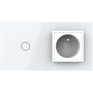 Wandcontactdoos | France | Schakelaar | Aan/Uit | Livolo | Wit