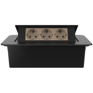 Livolo | Zwart | 3 | Pop-Up Stekkerdoos | Push | Inbouw |