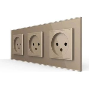 Livolo - Wandcontactdoos - Goud - Zonder Randaarde