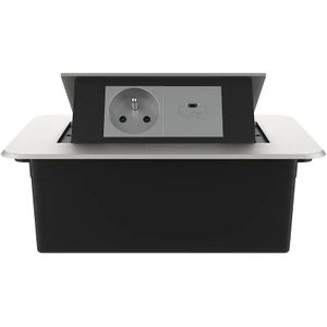 Livolo | Zilver | 2 | Pop-Up Stekkerdoos | Push | Inbouw | France |