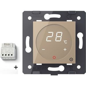 Livolo | Goud | SR | Module | Thermostaat | Met ingebouwde temperatuursensor | Mini NO contact voor CV ketels