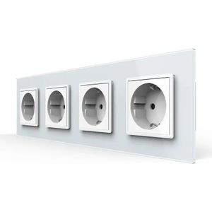 Livolo - 4-voudig Wandcontactdoos - Wit - Stopcontact