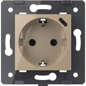 Livolo | Goud | SR | Module | Wandcontactdoos + USB-C Oplader - Bekijk