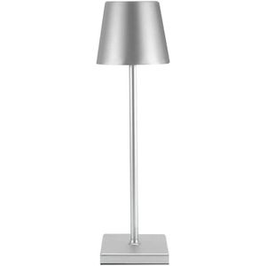 Tafellamp | Zilver | LED | Dimbaar | Oplaadbaar