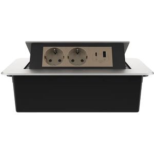 Livolo | Zilver | 3 | Pop-Up stekkerdoos | Push | Inbouw | USB & USB-C