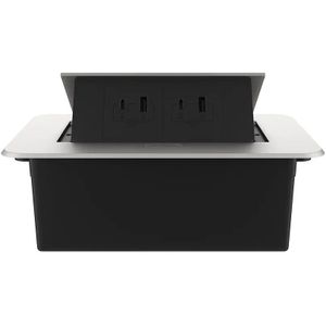Livolo | Zilver | 2 | Pop-Up Stekkerdoos | Push | Inbouw | USB/USB-C