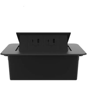 Livolo | Zwart | 2 | Pop-Up Stekkerdoos | Push | Inbouw |  +