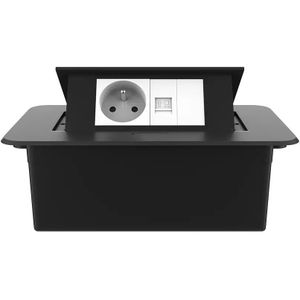 Livolo | Zwart | 2 | Pop-Up Stekkerdoos | Push | Inbouw | France |