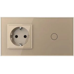 Livolo - Schakelaar met Wandcontactdoos - Goud
