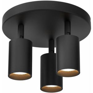 Plafondlamp | Zwart | 3 | LED spot | Rond | Verstelbaar | Dimbaar