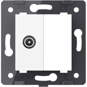 Livolo | Wit | SR | TV - Male | Blindplaat  | Design schakelmateriaal