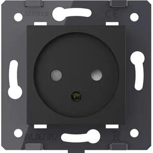 Livolo | Zwart | SR | Module | Wandcontactdoos | Zonder randaarde -