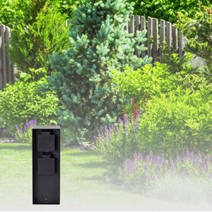 Livolo - Buiten Wandcontactdoos - Zwart - 2 Stopcontacten - Waterdicht