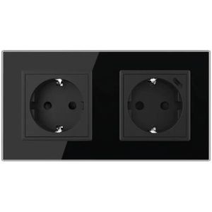 Livolo | Zwart | SR+SR | Wandcontactdoos | Wandcontactdoos + USB-C
