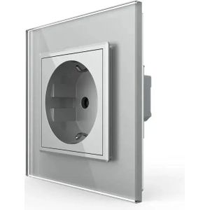 Wandcontactdoos | Grijs | Stopcontact | Bekijk hier! | Livolo.nl