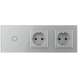 Livolo | Grijs | 1+SR+SR | Dimmer | Schakelaar met dubbele