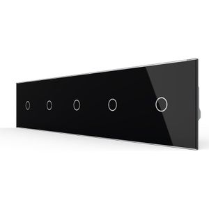Livolo | Zwart | 1+1+1+1+1 | Dimmer | Afstandsbediening