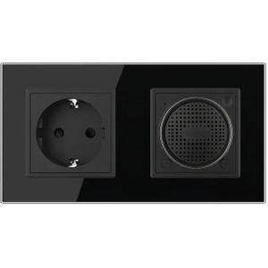 Livolo - Bluetooth Speaker - Wandcontactdoos - Zwart