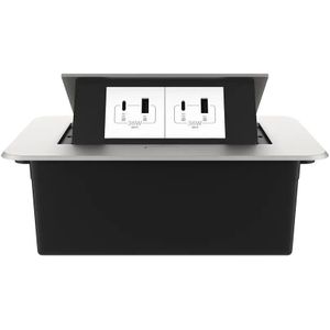 Livolo | Zilver | 2 | Pop-Up Stekkerdoos | Push | Inbouw | USB/USB-C