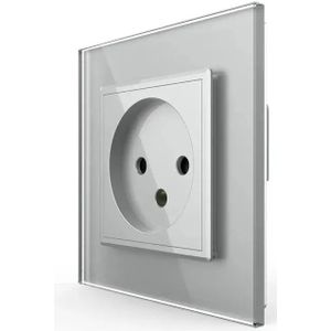 Wandcontactdoos | Zonder Randaarde | Grijs | Livolo.nl | Bekijk hier!