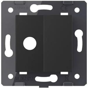 Livolo | Zwart | SR | Kabeldoorvoer | Blindplaat  | Design