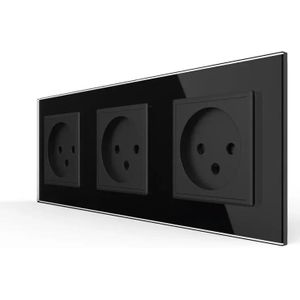 Wandcontactdoos | Zonder Randaarde | Zwart | Livolo.nl | Bekijk hier!