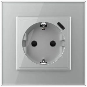 Livolo | Grijs | SR | Wandcontactdoos + USB-C oplader - Bekijk hier!