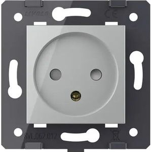 Livolo | Grijs | SR | Module | Wandcontactdoos | Zonder randaarde -