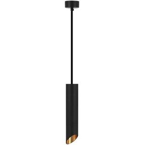 Hanglamp | 1 | Zwart met gouden binnenzijde | Luxe LED | Dimbaar