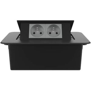 Livolo | Zwart | 2 | Pop-Up Stekkerdoos | Push | Inbouw | France |