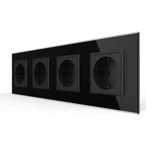 Livolo - 4-voudig Stopcontact - Grijs