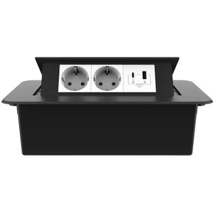 Livolo | Zwart | 3 | Pop-Up stekkerdoos | Push | Inbouw | USB & USB-C
