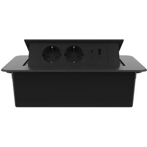 Livolo - Pop-Up Stekkerdoos - Zwart - Inbouw - USB & USB-C