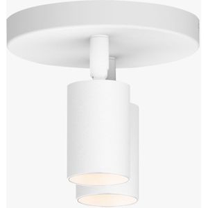 Plafondlamp | Wit | 2 | LED spot | Rond | Verstelbaar | Dimbaar