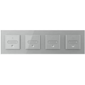 Livolo | Grijs | SR+SR+SR+SR | Slide-Dimmer | Wisselschakelaar | Smart