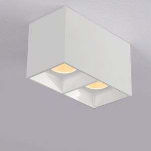 Opbouwspot | Wit | 2 | Deluxe LED | Vierkant | Dimbaar