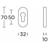 Formani | Cilinderplaatje Ovaal BASIC LBY32 | Zwart mat