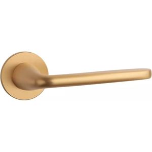 Aprile Massieve Hiacynta Deurklinken Mat Goud Op Rond Rozet